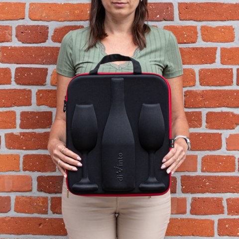 ETUI WINO MUSUJĄCE Z KIELISZKAMI DIVINTO HARMONY