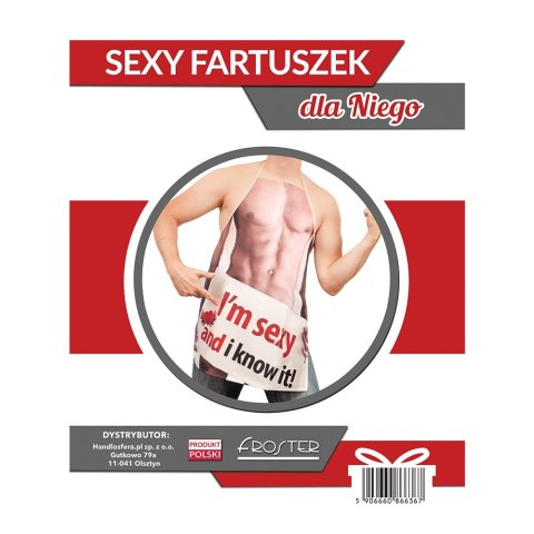 SEXY FARTUSZEK DLA NIEGO FARTUCH KUCHENNY MĘSKI