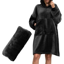 BLUZAIR BLUZA KOC HOODIE OVERSIZE POLSKA CZARNY
