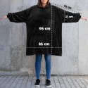BLUZAIR BLUZA KOC HOODIE OVERSIZE POLSKA CZARNY