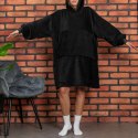 BLUZAIR BLUZA KOC HOODIE OVERSIZE POLSKA CZARNY
