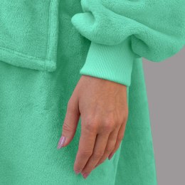 BLUZAIR BLUZA KOC Z KAPTUREM XXL CIEPŁA MIĘTOWY