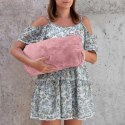 BLUZAIR BLUZA KOC Z KAPTUREM XXL CIEPŁA RÓŻOWY 4W1