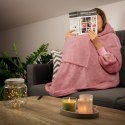 BLUZAIR BLUZA KOC Z KAPTUREM XXL CIEPŁA RÓŻOWY 4W1