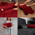 BLUZAIR KOCO BLUZA OVERSIZE Z KAPTUREM BORDOWA 4W1