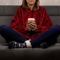 BLUZAIR KOCO BLUZA OVERSIZE Z KAPTUREM BORDOWA 4W1