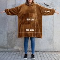 BLUZAIR KOCO BLUZA OVERSIZE Z KAPTUREM TOFFEE 4W1