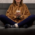 BLUZAIR KOCO BLUZA OVERSIZE Z KAPTUREM TOFFEE 4W1