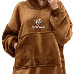 BLUZAIR SUPER MAMA - BLUZA KOC - TOFFEE - PREZENT DLA MAMY - DZIEŃ MAMY