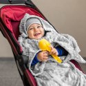 KOCYK DLA DZIECI SZARY OTULACZ DO WÓZKA FOTELIKA