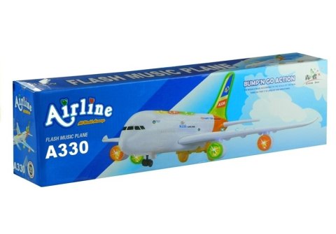 Samolot Świeci Gra Jeżdżący Napęd Bump Go 45 cm LEAN Toys