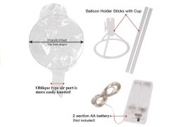 Świecący Balon LED Na Rurce Baterie Kolorowe Diody LEAN Toys