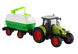 Traktor z Przyczepą Cysterna Dźwięki Napęd 37,5 cm LEAN Toys