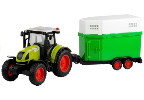 Traktor z Przyczepą Konną Napęd Dźwięk 1:16 LEAN Toys