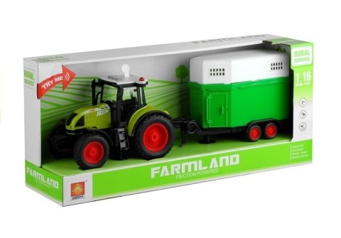 Traktor z Przyczepą Konną Napęd Dźwięk 1:16 LEAN Toys