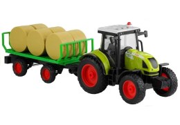 Traktor z Przyczepką z Sianem Świeci Gra 37,5 cm LEAN Toys