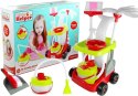Zabawkowy Zestaw Do Sprzątania Wózek Mop Miotła 9 El. LEAN Toys