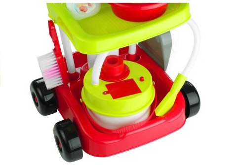 Zabawkowy Zestaw Do Sprzątania Wózek Mop Miotła 9 El. LEAN Toys
