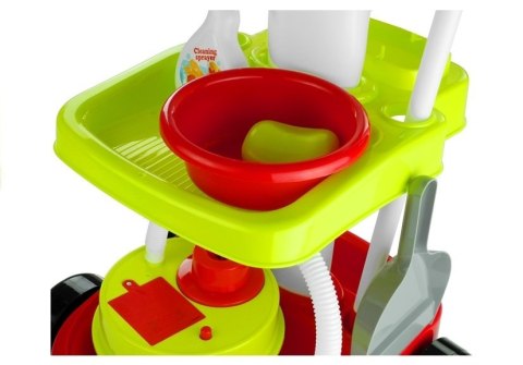 Zabawkowy Zestaw Do Sprzątania Wózek Mop Miotła 9 El. LEAN Toys