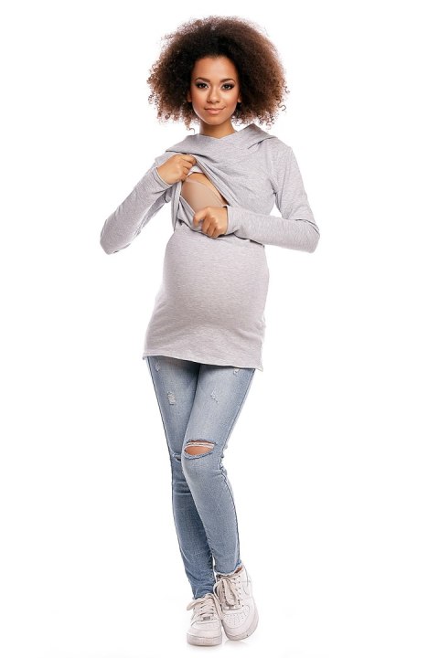 Bluza model 1473 Light Gray - PeeKaBoo PeeKaBoo Bluza model 1473 Light Gray - PeeKaBoo PeeKaBoo