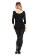 Bluzka Ciążowa Model 0142 Black - PeeKaBoo PeeKaBoo Bluzka Ciążowa Model 0142 Black - PeeKaBoo PeeKaBoo