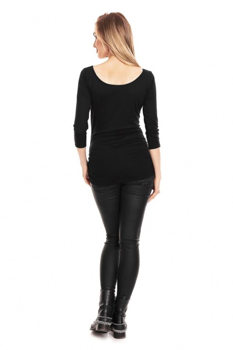 Bluzka Ciążowa Model 0142 Black - PeeKaBoo PeeKaBoo Bluzka Ciążowa Model 0142 Black - PeeKaBoo PeeKaBoo