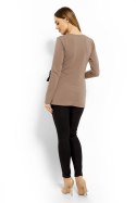 Bluzka Ciążowa Model 1626C Cappuccino - PeeKaBoo PeeKaBoo