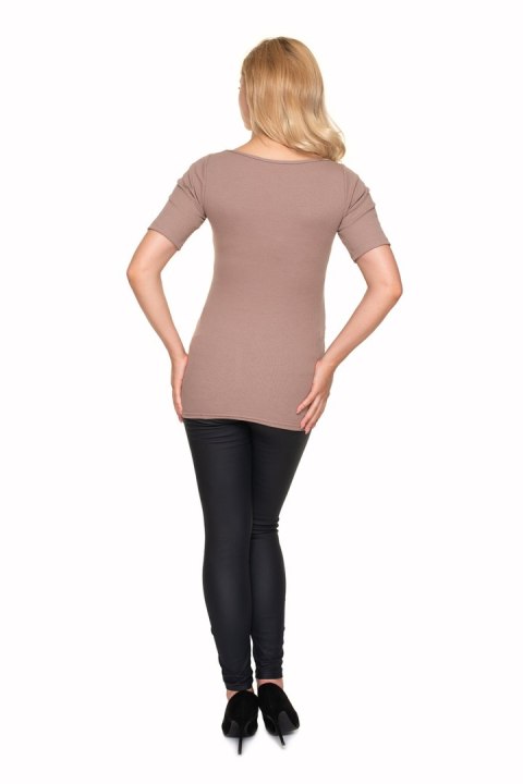Bluzka Ciążowa Model 1717 Cappuccino - PeeKaBoo PeeKaBoo Bluzka Ciążowa Model 1717 Cappuccino - PeeKaBoo PeeKaBoo