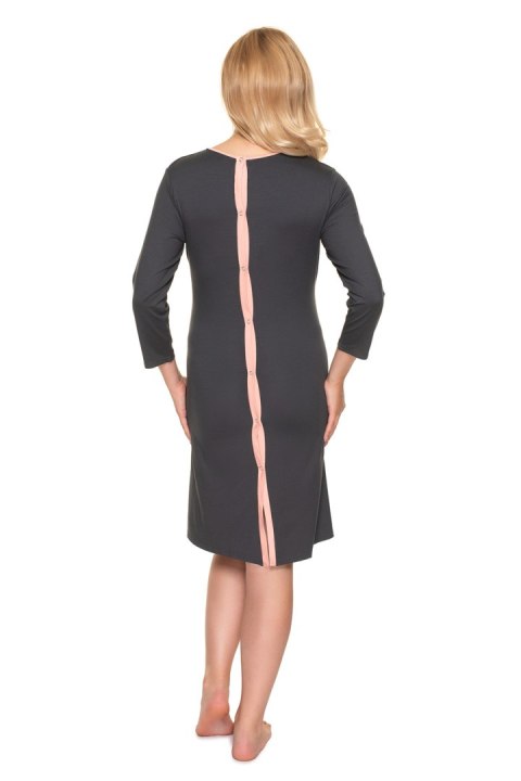 Koszulka nocna Koszula Nocna Ciążowa Model 0197 Grafit - PeeKaBoo PeeKaBoo Koszulka nocna Koszula Nocna Ciążowa Model 0197 Grafit - PeeKaBoo PeeKaBoo