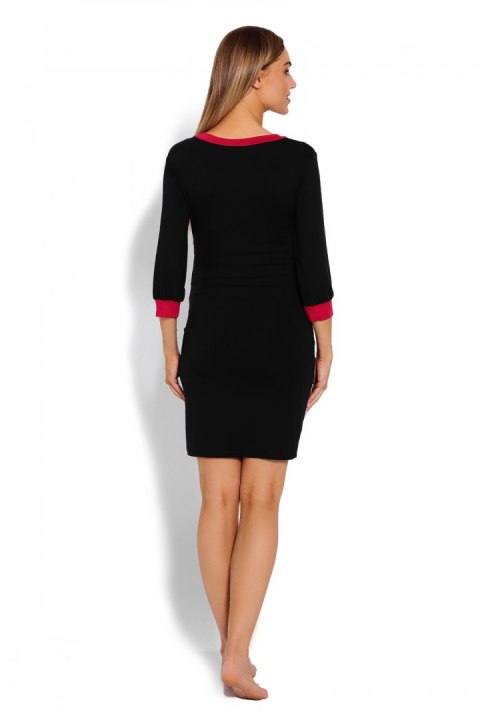 Koszulka nocna Koszula Nocna Ciążowa Model 1681 Black - PeeKaBoo PeeKaBoo Koszulka nocna Koszula Nocna Ciążowa Model 1681 Black - PeeKaBoo PeeKaBoo