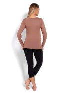 Piżama Damska Ciążowa Model 1679 Cappuccino - PeeKaBoo PeeKaBoo