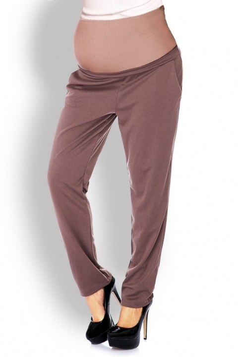 Spodnie Ciążowe Model 1276 Cappuccino - PeeKaBoo PeeKaBoo Spodnie Ciążowe Model 1276 Cappuccino - PeeKaBoo PeeKaBoo
