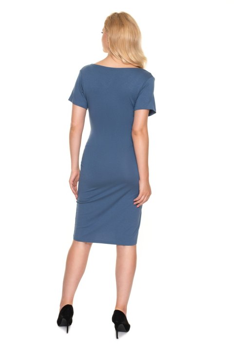 Sukienka Ciążowa Model 0199 Blue - PeeKaBoo PeeKaBoo Sukienka Ciążowa Model 0199 Blue - PeeKaBoo PeeKaBoo