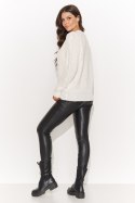 Sweter Damski Model NU_S97 Śmietana - Numinou Numinou Sweter Damski Model NU_S97 Śmietana - Numinou Numinou