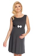 Koszulka nocna Koszula Nocna Ciążowa Model 0179 Grafit - PeeKaBoo PeeKaBoo Koszulka nocna Koszula Nocna Ciążowa Model 0179 Grafit - PeeKaBoo PeeKaBoo