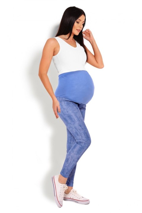 Legginsy Ciążowe Model 1684 Blue - PeeKaBoo PeeKaBoo Legginsy Ciążowe Model 1684 Blue - PeeKaBoo PeeKaBoo