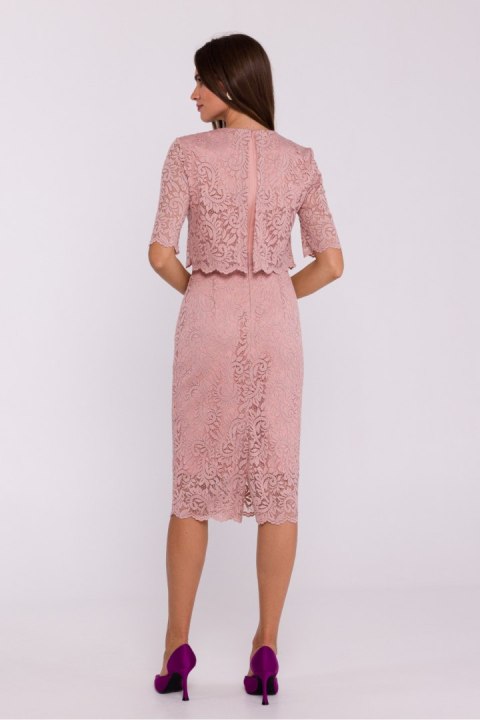 Sukienka Model S379 Powder Pink - Stylove Stylove