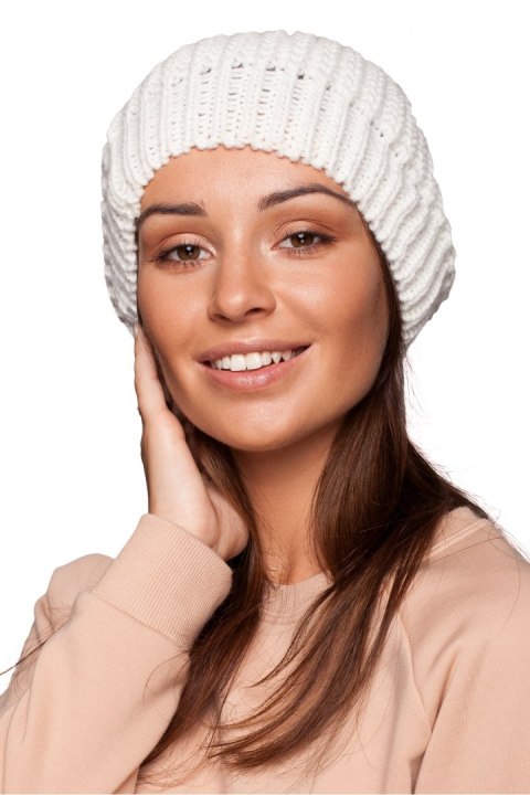 Beret Model BK060 Ecru - BE Knit BE Knit Beret Model BK060 Ecru - BE Knit BE Knit