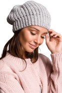 Beret Model BK060 Grey - BE Knit BE Knit Beret Model BK060 Grey - BE Knit BE Knit