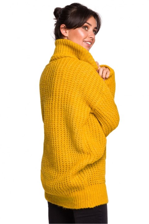 Golf Damski Model BK030 Honey - BE Knit BE Knit Golf Damski Model BK030 Honey - BE Knit BE Knit