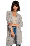 Sweter Damski Model BK001 Brown Melange - BE Knit BE Knit