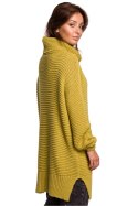 Sweter Damski Model BK047 Limonka - BE Knit BE Knit