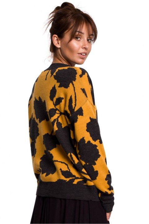 Sweter Damski Model BK056 Model 3 - BE Knit BE Knit Sweter Damski Model BK056 Model 3 - BE Knit BE Knit