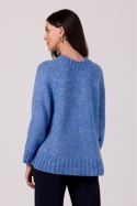 Sweter Damski Model BK105 Lazur - BE Knit BE Knit Sweter Damski Model BK105 Lazur - BE Knit BE Knit