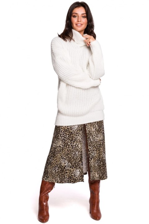 Golf Damski Model BK030 White - BE Knit BE Knit Golf Damski Model BK030 White - BE Knit BE Knit