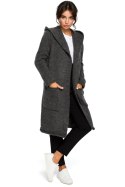 Sweter Kardigan Model BK016 Grafit - BE Knit BE Knit