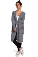 Sweter Kardigan Model BK033 Grey - BE Knit BE Knit