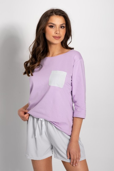 Piżama Damska Model Lily Lila/Grey - Momenti Per Me Momenti Per Me Piżama Damska Model Lily Lila/Grey - Momenti Per Me Momenti Per Me