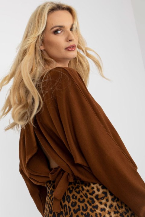 Sweter Damski Model TW-BZ-BE-M327.29 Brown - Och Bella Och Bella Sweter Damski Model TW-BZ-BE-M327.29 Brown - Och Bella Och Bella
