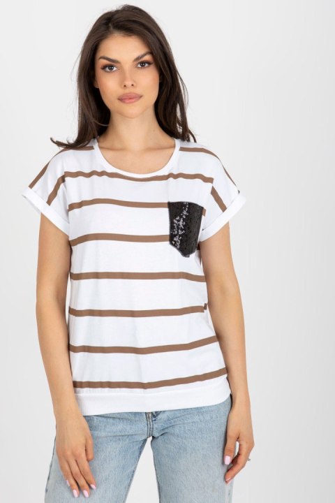Bluzka Model RV-BZ-8743.25 White/Brown - Relevance Relevance Bluzka Model RV-BZ-8743.25 White/Brown - Relevance Relevance